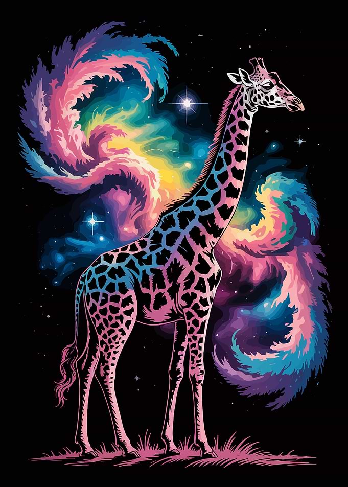Cosmic Giraffe Illustration