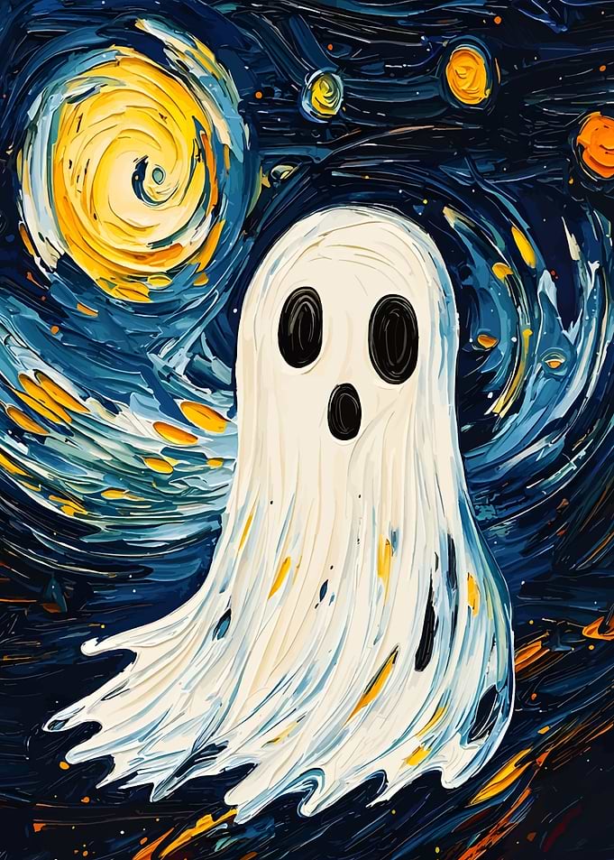 Ghost in Starry Night Style