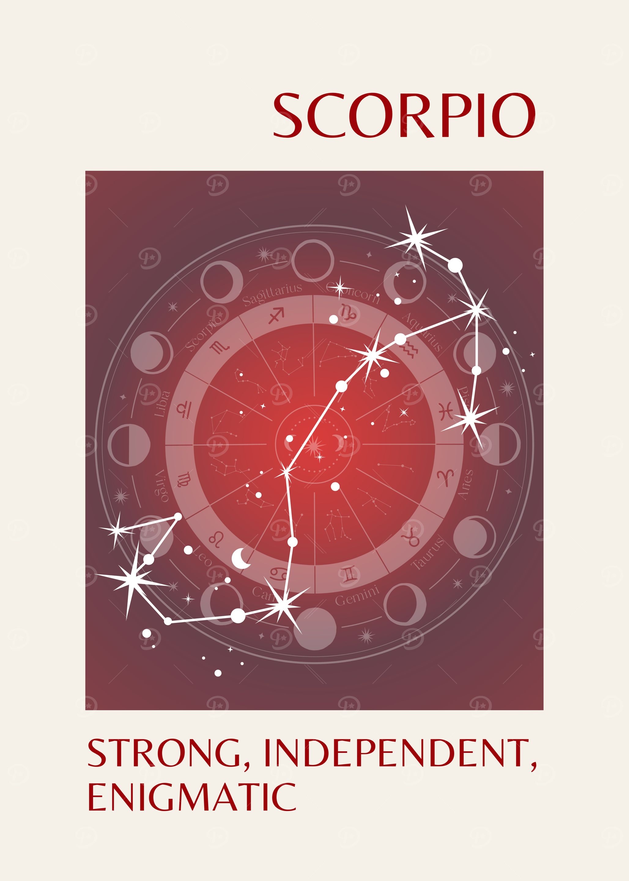 Scorpio Zodiac Sign Constellation Art