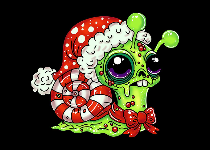 Zombie Christmas Snail