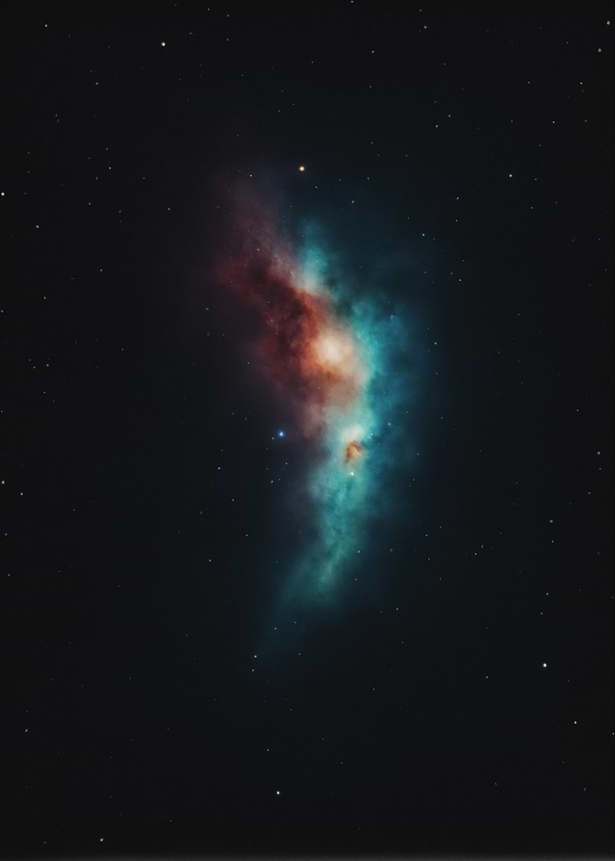 Colorful Nebula in Deep Space