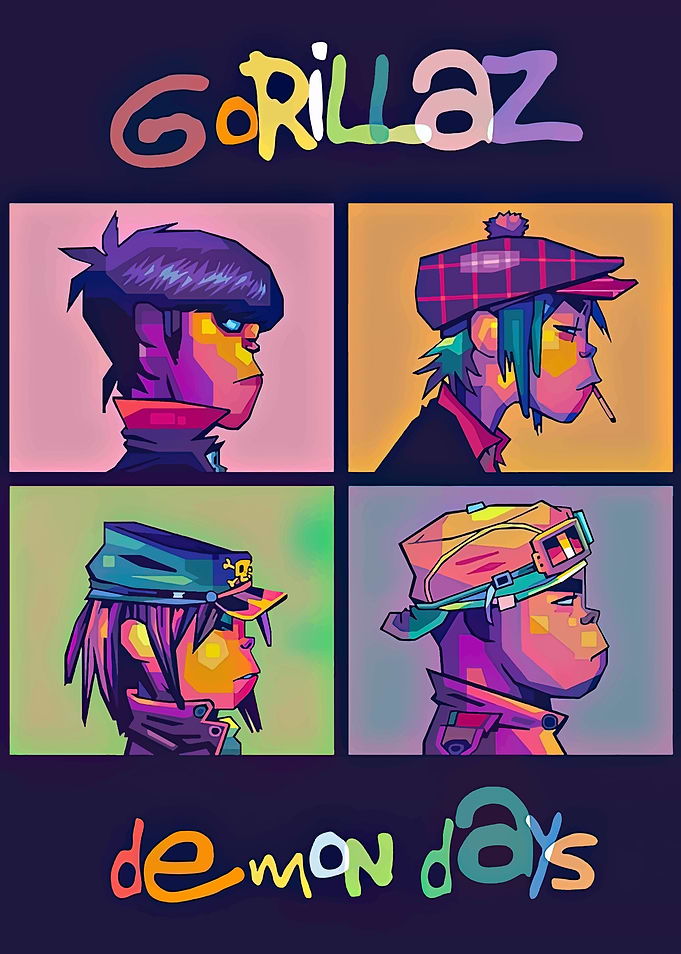Gorillaz Demon Days Album Cover Art