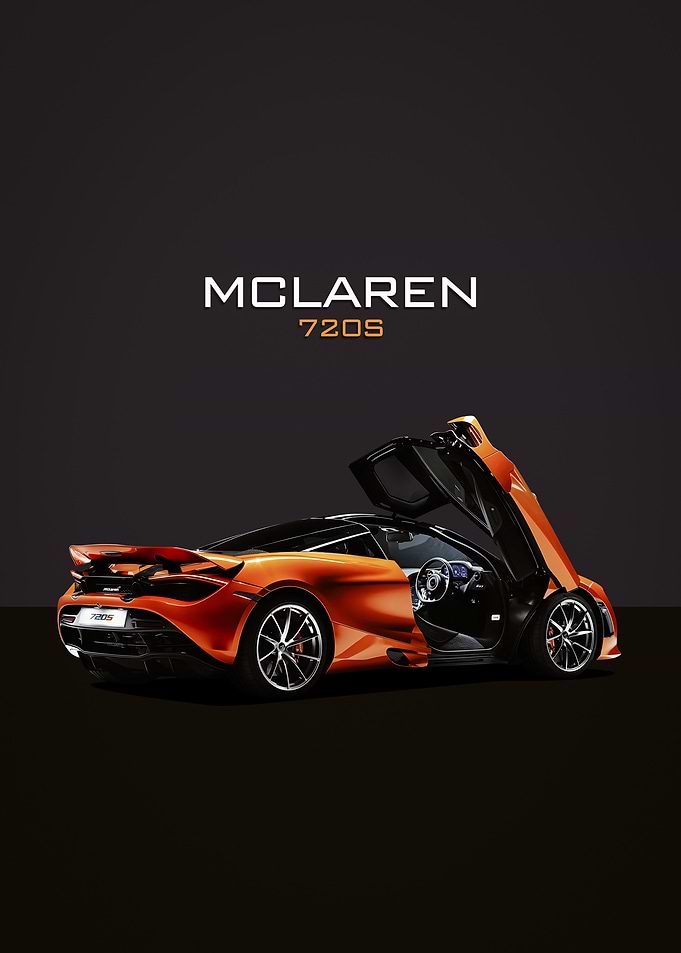 McLaren 720S Orange Sports Car