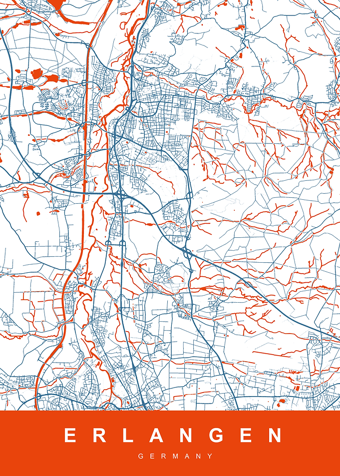Erlangen, Germany City Map