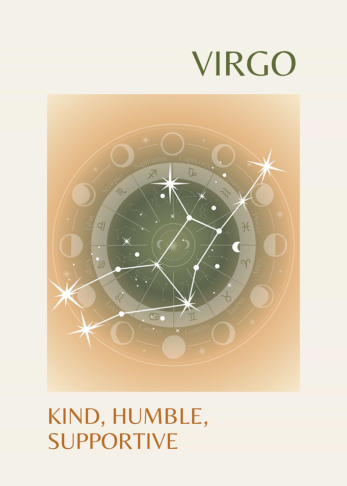Virgo Zodiac Sign Art Print