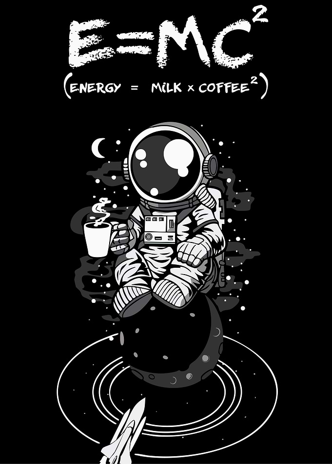Astronaut Coffee Energy Equation