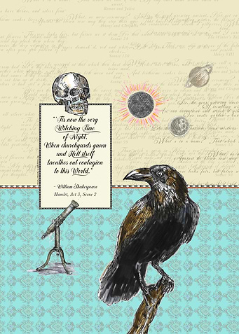 Shakespearean Gothic Raven Art