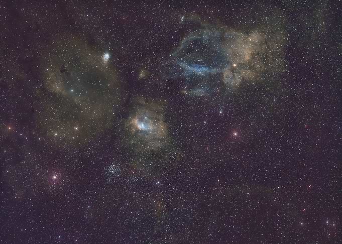 Nebulae and Stars in Deep Space