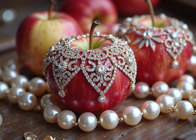 Jeweled Apples with Pearls