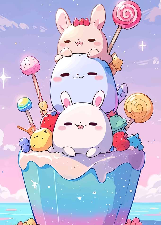 Cute Animals Cupcake Tower