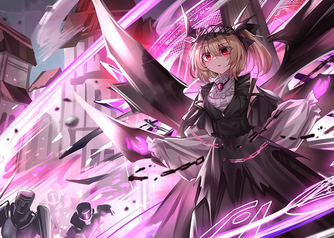 Anime Girl with Dark Magic