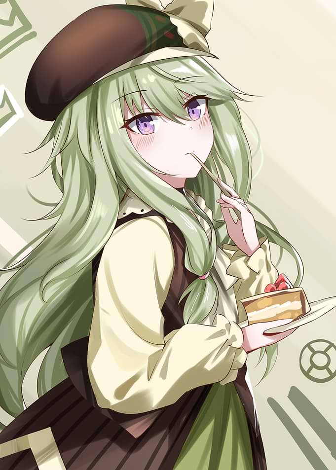 Anime Girl with Cake