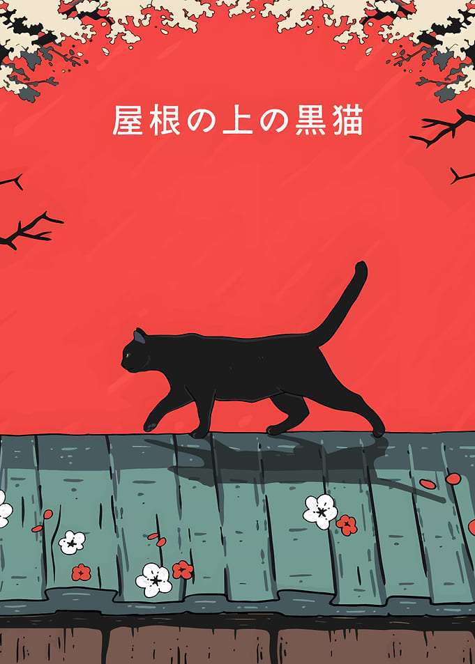 Black Cat on Roof