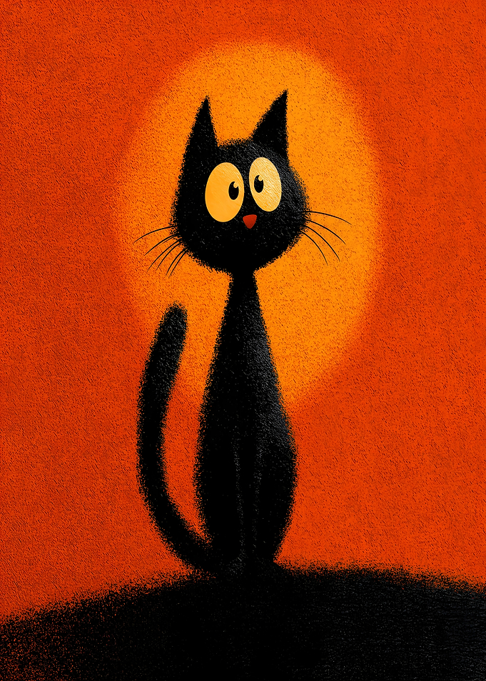 Cartoon Black Cat