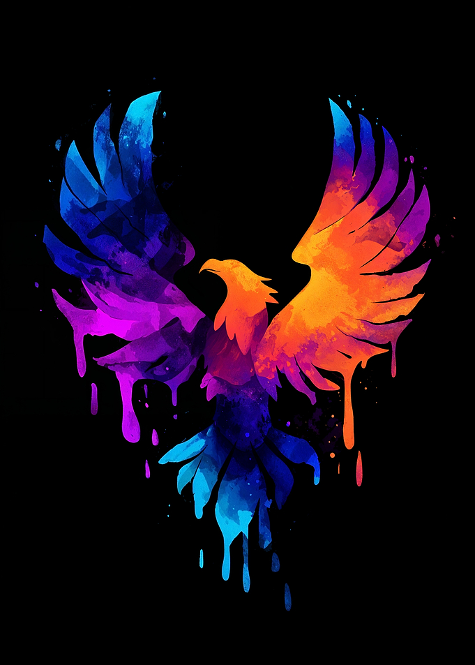 Colorful Phoenix Watercolor