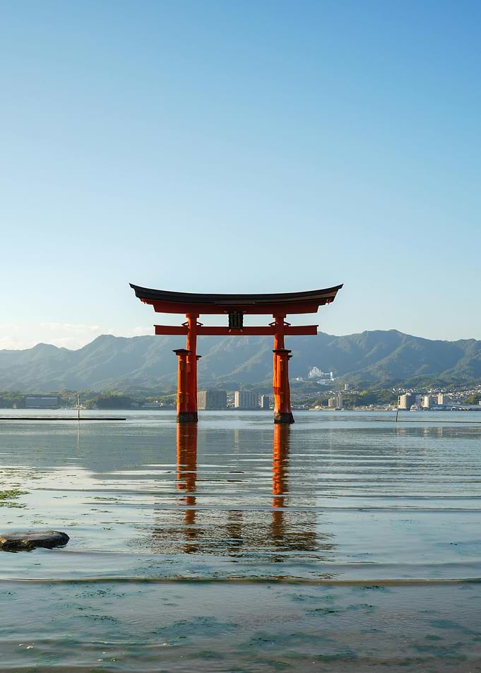 Itsukushima Torii Gate in Water