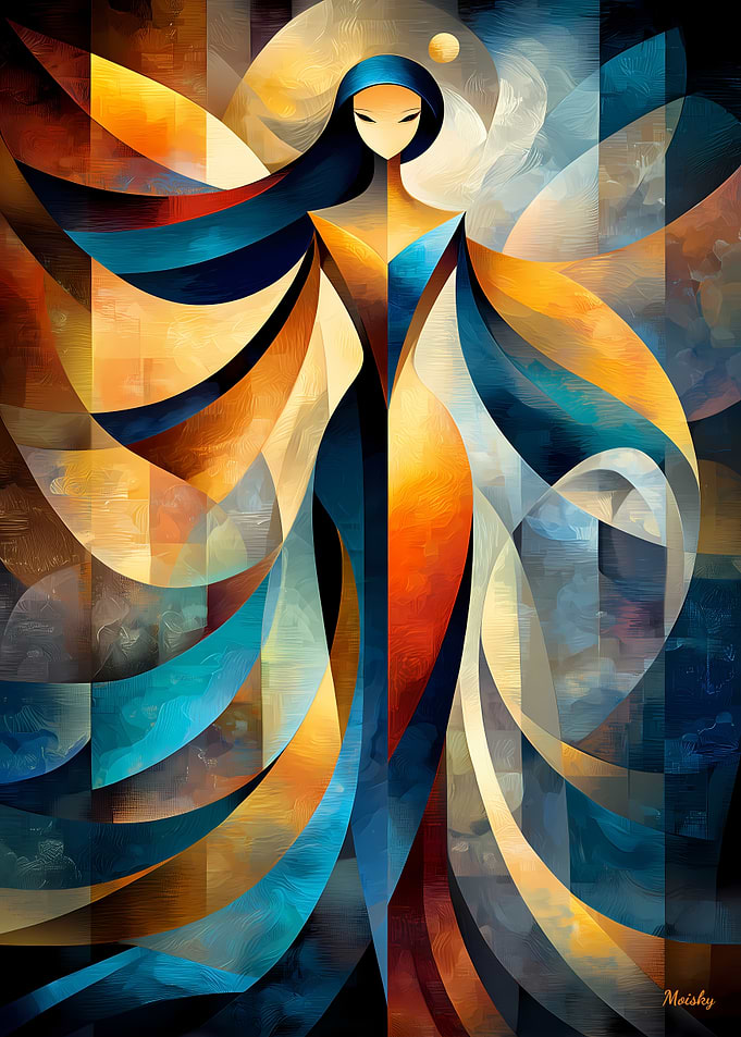 Thalassa – Cubist Minimal Mythology Abstract
