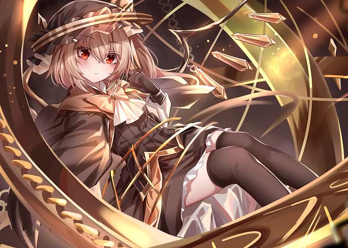 Anime Girl with Hat and Thigh Highs