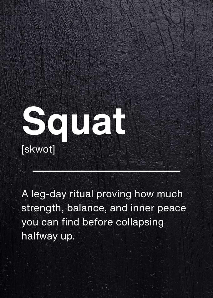 Squat Funny Definition