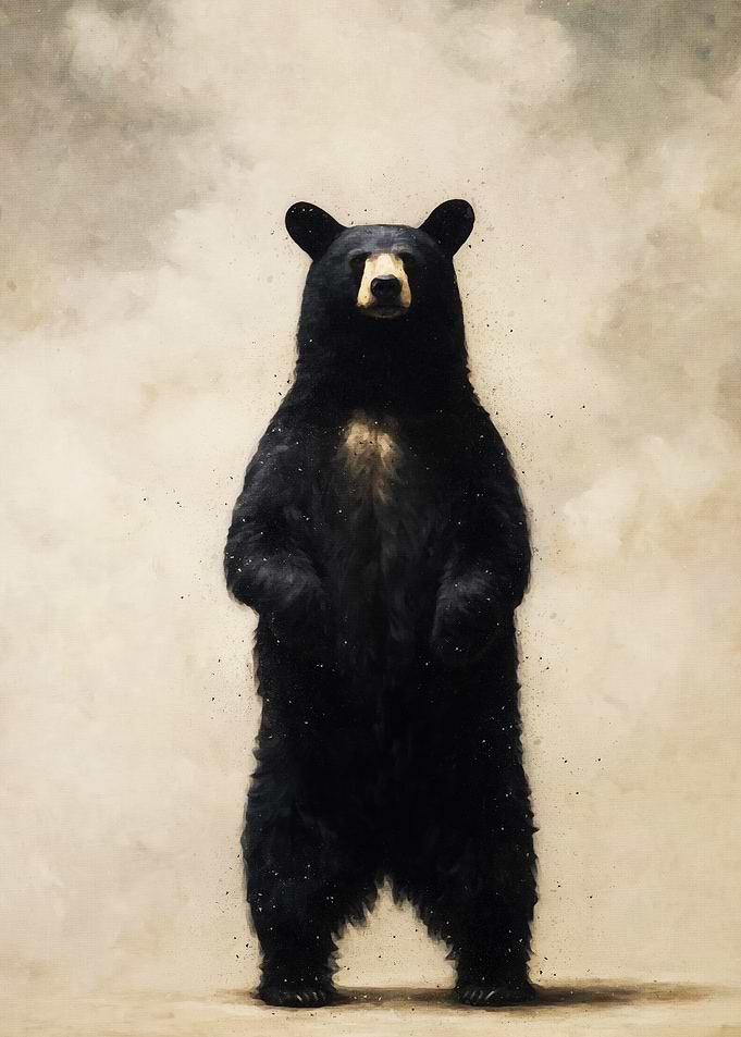 Standing Black Bear Portrait