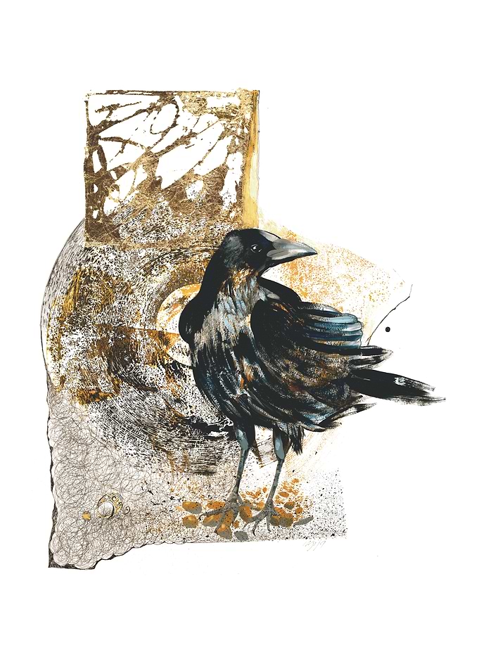 Abstract Raven Art