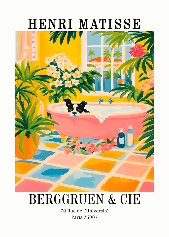 Henri Matisse Dog in Bathtub Art