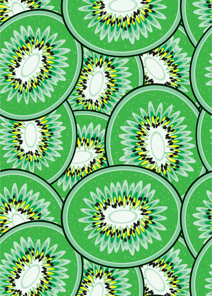 Kiwi Fruit Slice Pattern