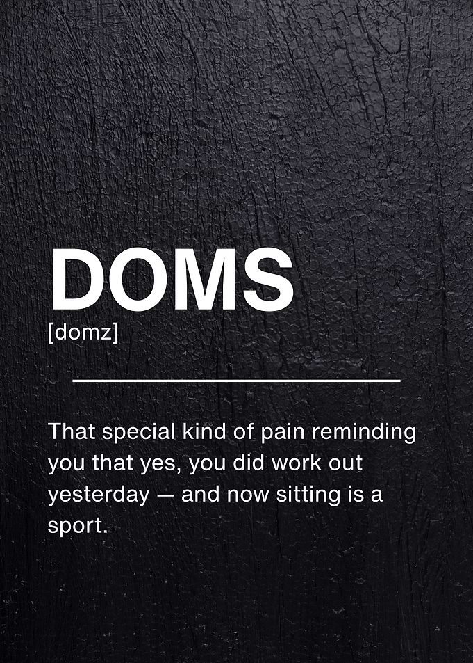 DOMS Workout Funny Definition