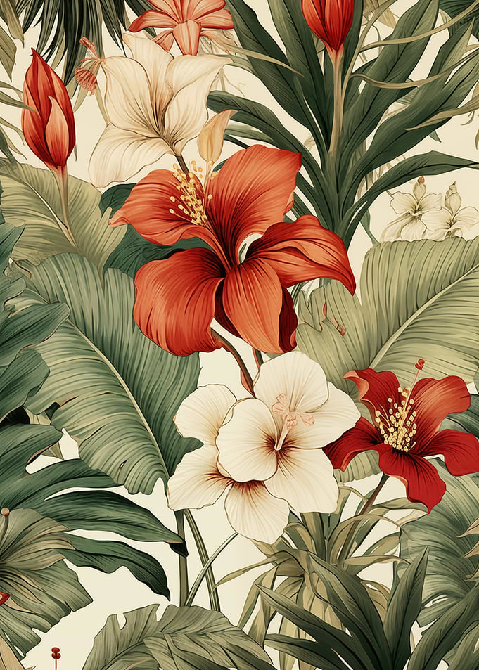 Tropical Hibiscus Flowers