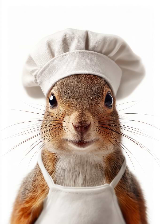 Squirrel Chef Portrait