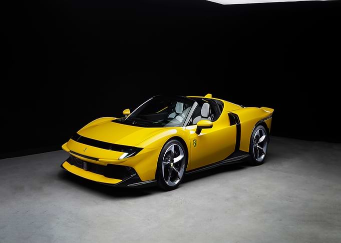 Yellow Ferrari Daytona SP3 Studio Shot
