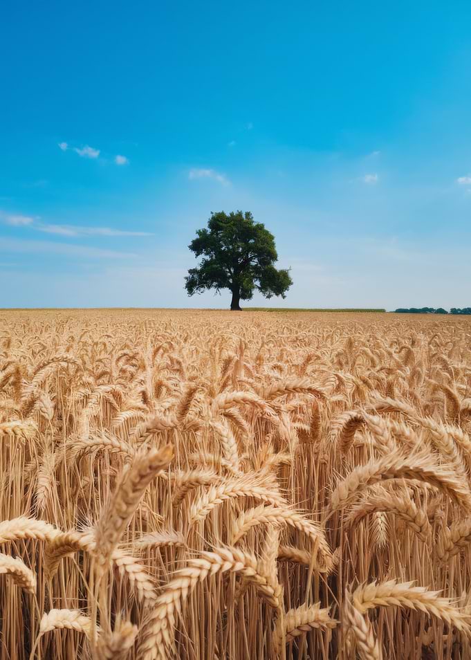 Wheat Field with Solitary Tree