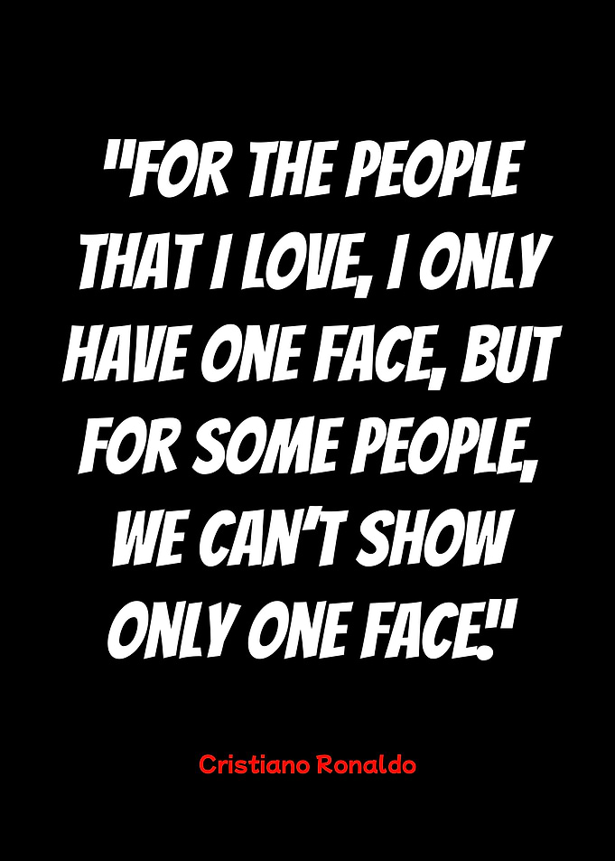 cristiano ronaldo quote on black background