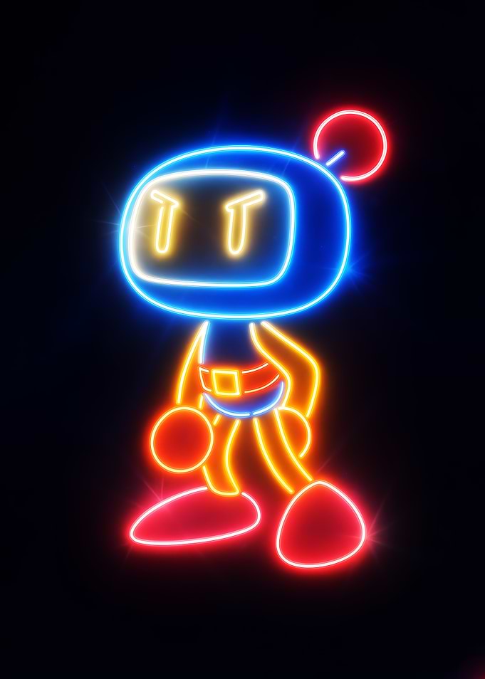 Bomberman Neon Light