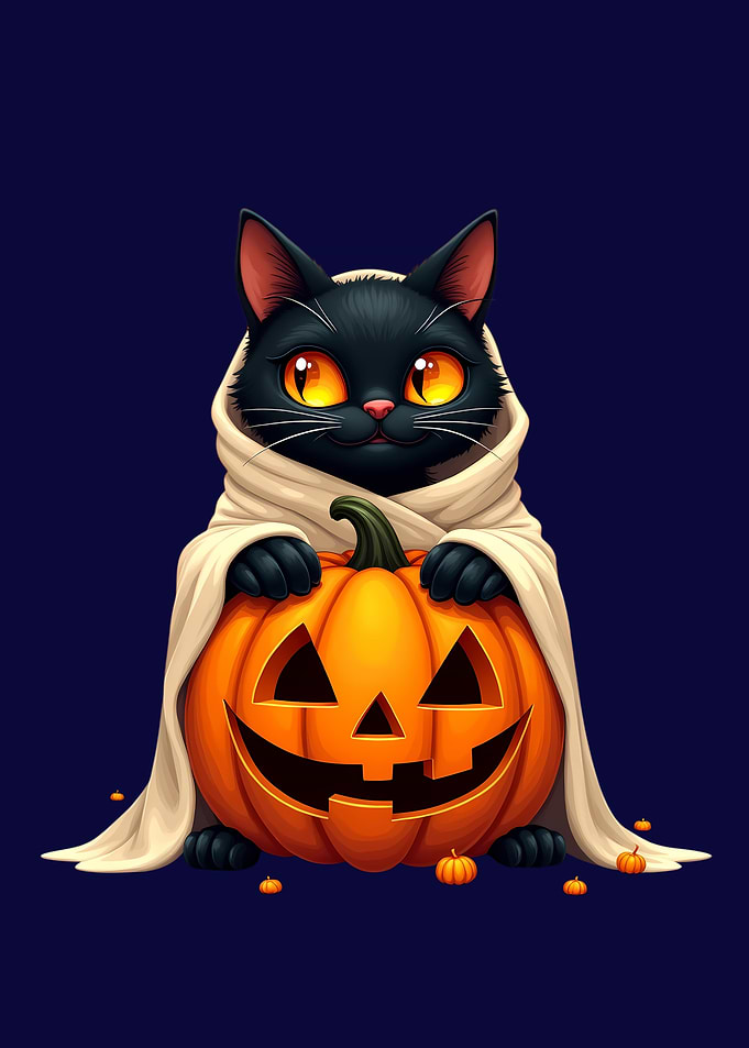 Halloween Cat with