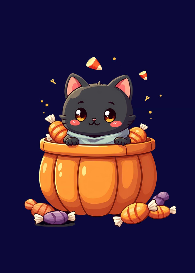 Halloween Cat with