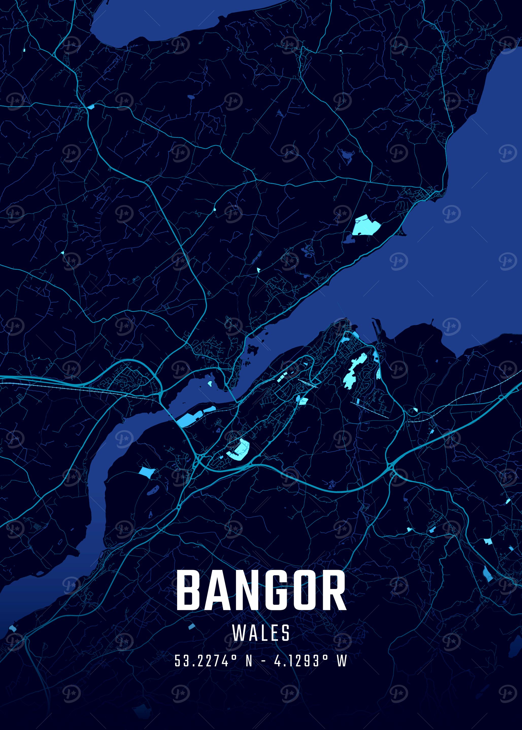 Bangor Midnight City Map