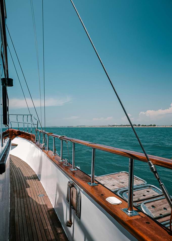 Yacht Deck View on a Sunny Day
