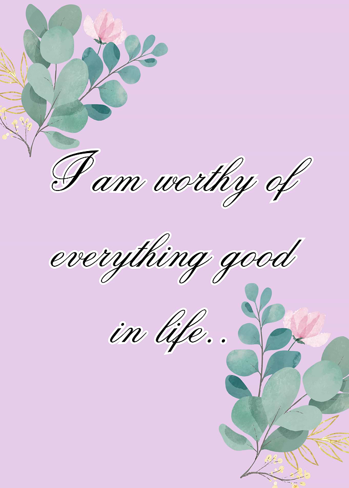 Inspirational floral quote on purple background