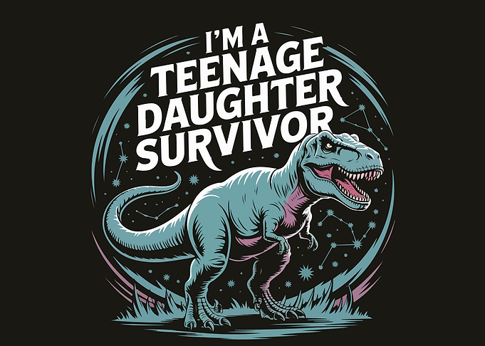 Teenage Daughter Survivor Dinosaur Graphic