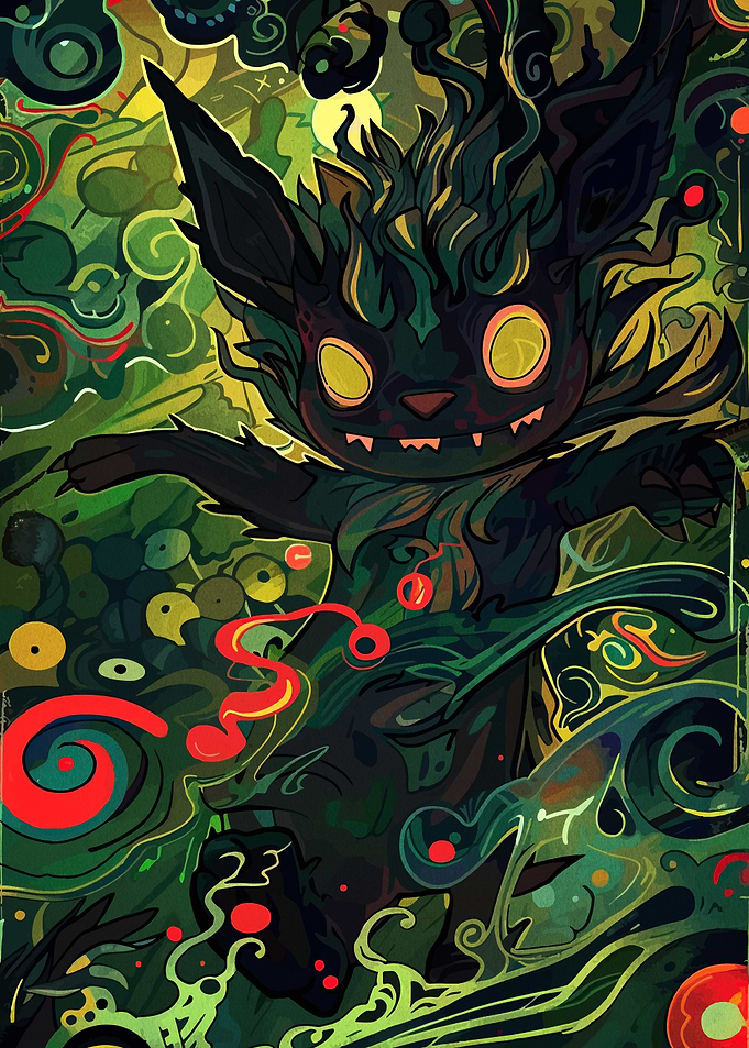 Dark Forest Spirit Illustration