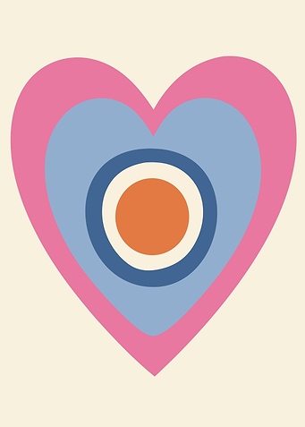 Heart Target Abstract - Preppy