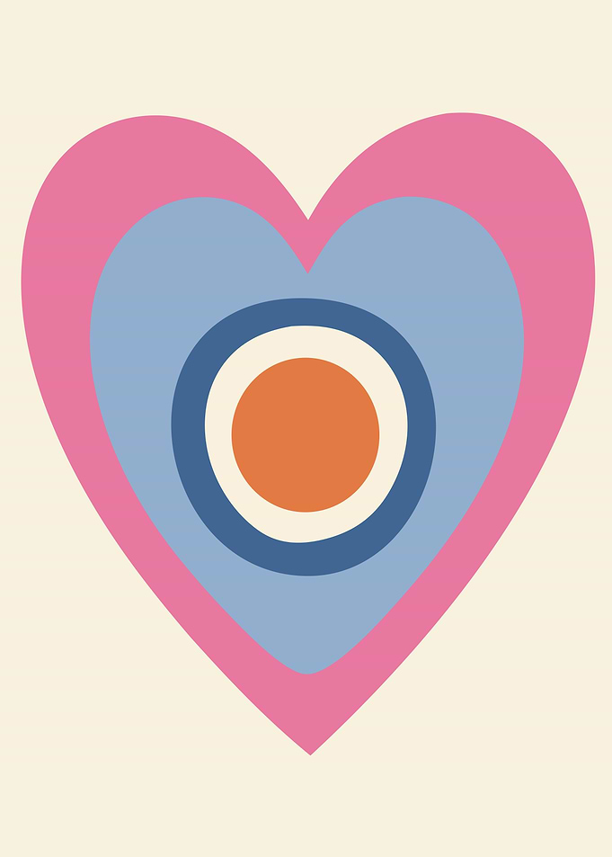 Heart Target Abstract - Preppy