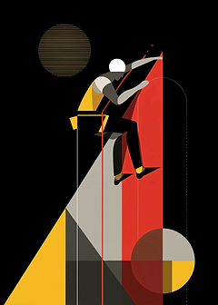 Abstract Rock Climbing