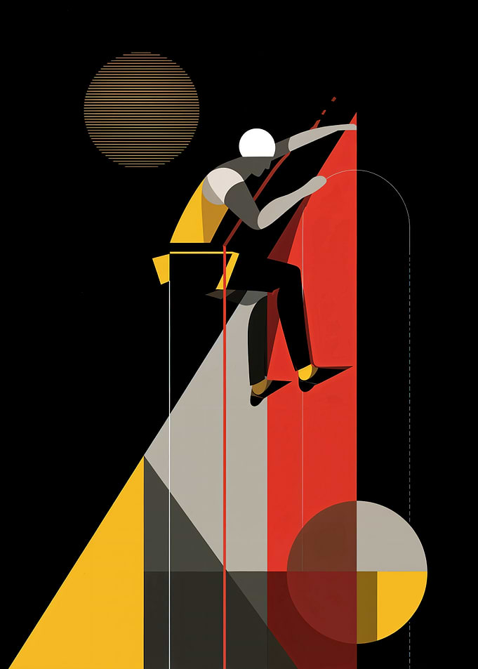 Abstract Rock Climbing