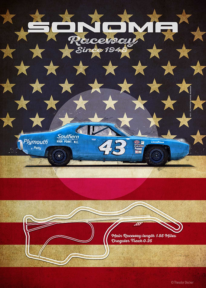 Sonoma Raceway Vintage Racing Poster