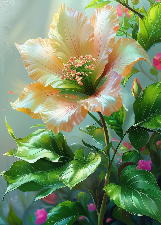 Floral Beauty: Peach and Cream Blossom
