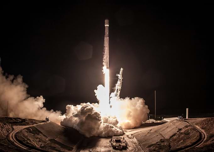 Rocket Launch at Night