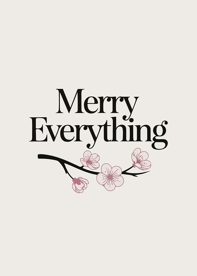 Merry Everything Floral Greeting