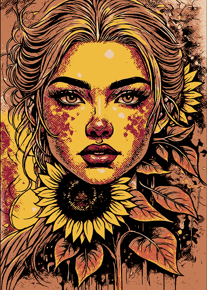 Sunflower Girl Portrait